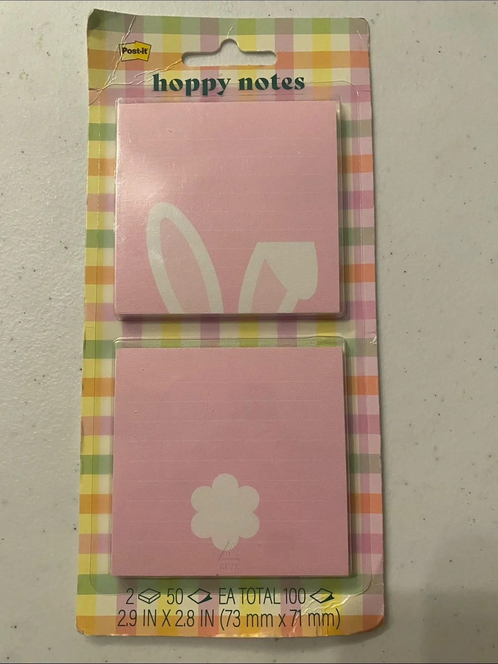 Pink Bunny Sticky Note Pads - Cute Easter Note Pads